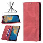 For ZTE Blade A51 Magnetic RFID Blocking Anti-Theft Leather Phone Case(Red) - 1