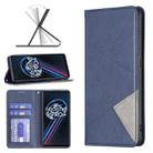 For OPPO Realme 9 Pro+ Prismatic Invisible Magnetic Leather Phone Case(Blue) - 1