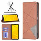 For ZTE Blade A71 Prismatic Invisible Magnetic Leather Phone Case(Brown) - 1