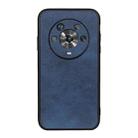 For Honor Magic4 Two-color Calf Texture PU Phone Case(Blue) - 1