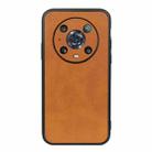 For Honor Magic4 Pro Two-color Calf Texture PU Phone Case(Brown) - 1