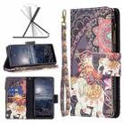 For Nokia G21 / G11 Colored Drawing Pattern Zipper Leather Phone Case(Flower Elephants) - 1