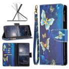 For Nokia G21 / G11 Colored Drawing Pattern Zipper Leather Phone Case(Gold Butterfly) - 1