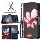 For Nokia G21 / G11 Colored Drawing Pattern Zipper Leather Phone Case(Lotus) - 1