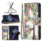 For OPPO Realme 9 Pro+ Colored Drawing Pattern Zipper Leather Phone Case(Big Tree) - 1