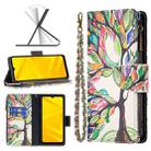 For ZTE Blade A71 Colored Drawing Pattern Zipper Leather Phone Case(Big Tree) - 1