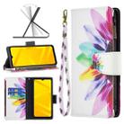 For ZTE Blade A71 Colored Drawing Pattern Zipper Leather Phone Case(Sun Flower) - 1