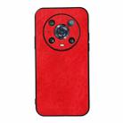 For Honor Magic4 Pro Crazy Horse Texture PU Phone Case(Red) - 1