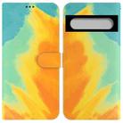 For Google Pixel 7 Watercolor Pattern Horizontal Flip Leather Phone Case(Autumn Leaf Color) - 1