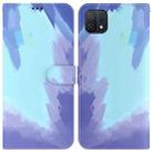 For OPPO A16K Watercolor Pattern Horizontal Flip Leather Phone Case(Winter Snow) - 1