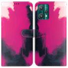 For OPPO Realme 9 Pro Watercolor Pattern Horizontal Flip Leather Phone Case(Berry Color) - 1