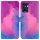 For OPPO Reno7 5G Foreign Version & Taiwan Version / Find X5 Lite Watercolor Pattern Horizontal Flip Leather Phone Case(Purple Red) - 1