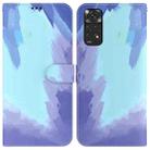 For Xiaomi Redmi Note 11 Foreign Version / Note 11S Watercolor Pattern Horizontal Flip Leather Phone Case(Winter Snow) - 1