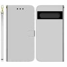 For Google Pixel 7 Pro 5G Imitated Mirror Surface Horizontal Flip Leather Phone Case(Silver) - 1