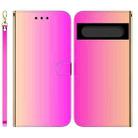 For Google Pixel 7 Pro 5G Imitated Mirror Surface Horizontal Flip Leather Phone Case(Gradient Color) - 1