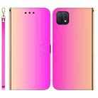 For OPPO A16K Imitated Mirror Surface Horizontal Flip Leather Phone Case(Gradient Color) - 1