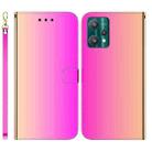 For Realme 9 Pro+ Imitated Mirror Surface Horizontal Flip Leather Phone Case(Gradient Color) - 1