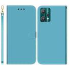 For Realme 9 Pro+ Imitated Mirror Surface Horizontal Flip Leather Phone Case(Blue) - 1