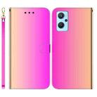 For OPPO A76 4G / A36 / Realme 9i  Imitated Mirror Surface Horizontal Flip Leather Phone Case(Gradient Color) - 1