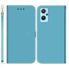 For OPPO A76 4G / A36 / Realme 9i  Imitated Mirror Surface Horizontal Flip Leather Phone Case(Blue) - 1