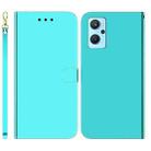 For OPPO A76 4G / A36 / Realme 9i  Imitated Mirror Surface Horizontal Flip Leather Phone Case(Mint Green) - 1