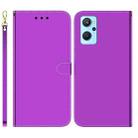 For OPPO A76 4G / A36 / Realme 9i  Imitated Mirror Surface Horizontal Flip Leather Phone Case(Purple) - 1