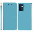 For OPPO Reno7 5G Taiwan Version / Find X5 Lite Imitated Mirror Surface Horizontal Flip Leather Phone Case(Blue) - 1