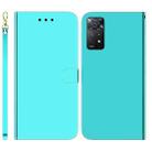 For Redmi Note 11 Pro 4G / 5G Imitated Mirror Surface Horizontal Flip Leather Phone Case(Mint Green) - 1