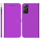 For Redmi Note 11 Pro 4G / 5G Imitated Mirror Surface Horizontal Flip Leather Phone Case(Purple) - 1