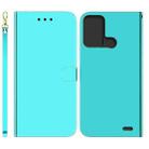 For ZTE Blade A52 Imitated Mirror Surface Horizontal Flip Leather Phone Case(Mint Green) - 1