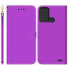 For ZTE Blade A52 Imitated Mirror Surface Horizontal Flip Leather Phone Case(Purple) - 1