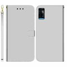For ZTE Blade A72 / V40 Vita Imitated Mirror Surface Horizontal Flip Leather Phone Case(Silver) - 1