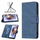 For Motorola Moto G31 / G41 Magnetic Clasp RFID Blocking Anti-Theft Leather Case(Blue) - 1