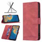 For ZTE Blade A51 Magnetic Clasp RFID Blocking Anti-Theft Leather Case(Red) - 1