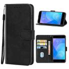 Leather Phone Case For Meizu M6 Note(Black) - 1