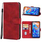 Leather Phone Case For UMIDIGI A13(Red) - 1