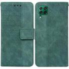 For Huawei P40 Lite/nova 6 SE/nova 7i Geometric Embossed Leather Phone Case(Green) - 1