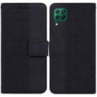 For Huawei P40 Lite/nova 6 SE/nova 7i Geometric Embossed Leather Phone Case(Black) - 1