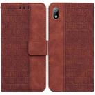 For Huawei Y5 2019 / Honor 8S Geometric Embossed Leather Phone Case(Brown) - 1