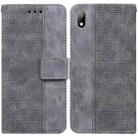 For Huawei Y5 2019 / Honor 8S Geometric Embossed Leather Phone Case(Grey) - 1