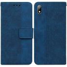 For Huawei Y5 2019 / Honor 8S Geometric Embossed Leather Phone Case(Blue) - 1