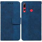 For Huawei P smart+ 2019/Enjoy 9s/Honor 10i/20i/20 Lite Geometric Embossed Leather Phone Case(Blue) - 1