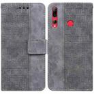 For Huawei P smart Z/Y9 Prime 2019/Honor 9X Foreign Version Geometric Embossed Leather Phone Case(Grey) - 1