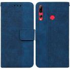 For Huawei P smart Z/Y9 Prime 2019/Honor 9X Foreign Version Geometric Embossed Leather Phone Case(Blue) - 1