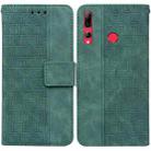 For Huawei P smart Z/Y9 Prime 2019/Honor 9X Foreign Version Geometric Embossed Leather Phone Case(Green) - 1
