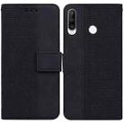 For Huawei P30 Lite / nova 4e Geometric Embossed Leather Phone Case(Black) - 1