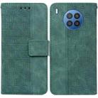 For Huawei nova 8i/Honor 50 Lite Overseas Version Geometric Embossed Leather Phone Case(Green) - 1