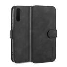 For Huawei Enjoy 10s DG.MING Retro Oil Side Horizontal Flip Case with Holder & Card Slots & Wallet(Black) - 1