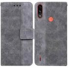 For Motorola Moto E7 Power/E7i Power Geometric Embossed Leather Phone Case(Grey) - 1