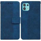 For Motorola Moto Edge 20 Lite/20 Fusion Geometric Embossed Leather Phone Case(Blue) - 1